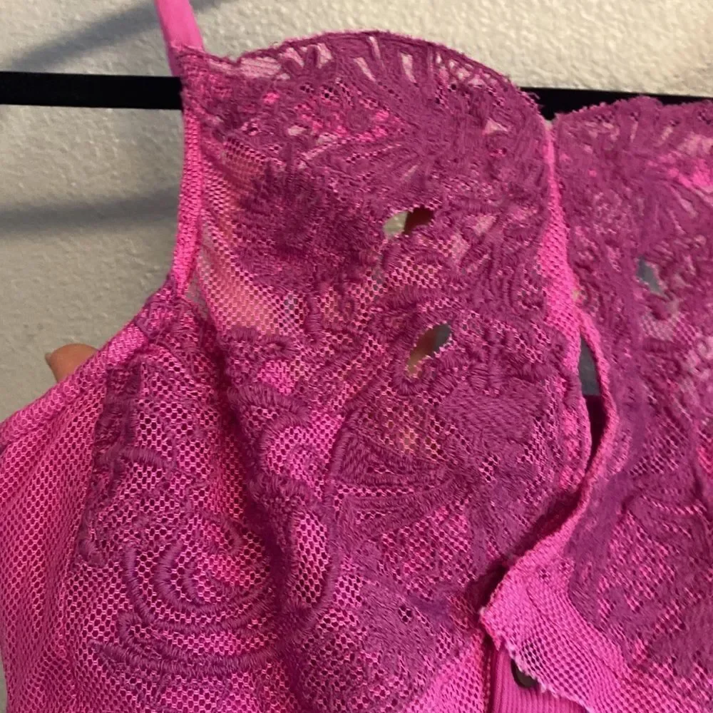 NWT- Free People Have My Heart Tank in Raspberry Sherbert -Size XS